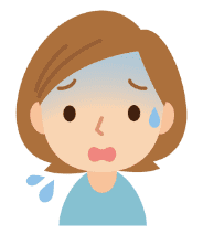 困り顔の女性のイラスト