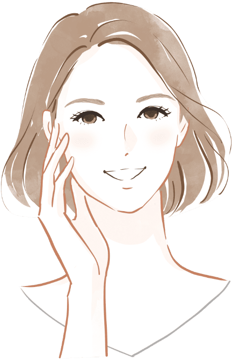 笑顔の女性のイラスト