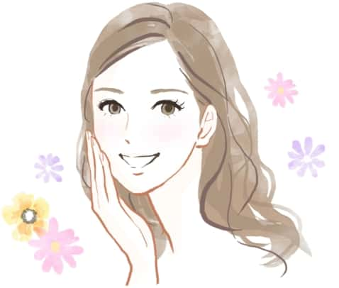 笑顔の女性のイラスト