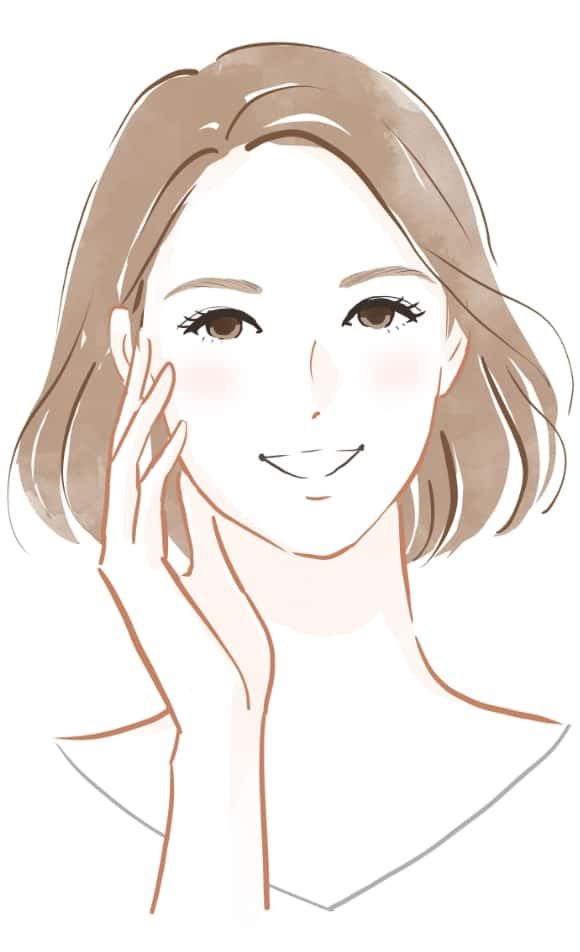 笑顔の女性のイラスト